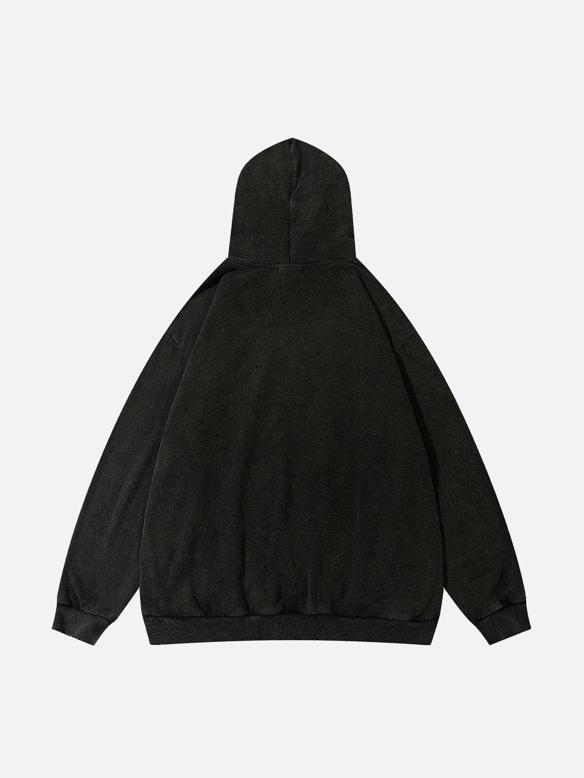 Patchwork Tooth Washed Hoodie