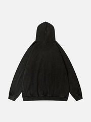 Patchwork Tooth Washed Hoodie