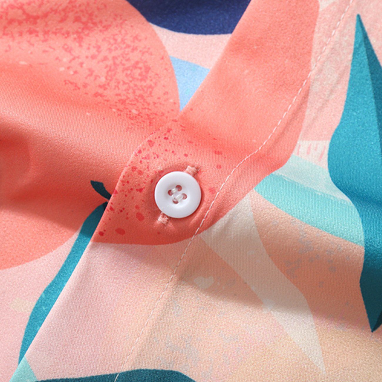 Peach Pattern Long-sleeved Shirt
