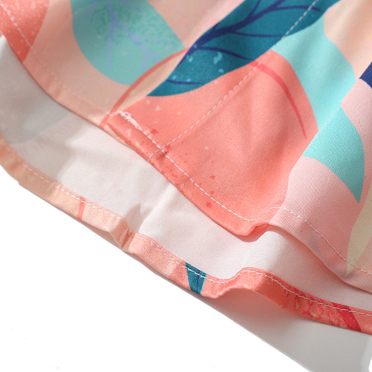 Peach Pattern Long-sleeved Shirt