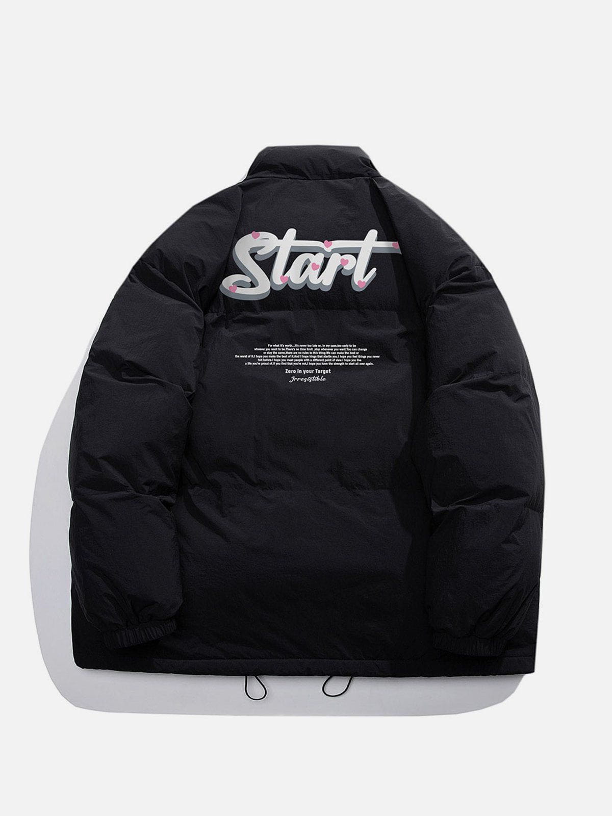 Wintermantel mit Buchstaben-Print