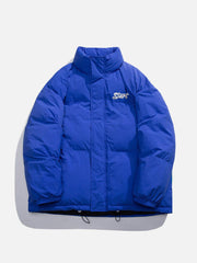 Wintermantel mit Buchstaben-Print