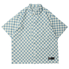 Plaid Full-print Short-sleeved Shirt