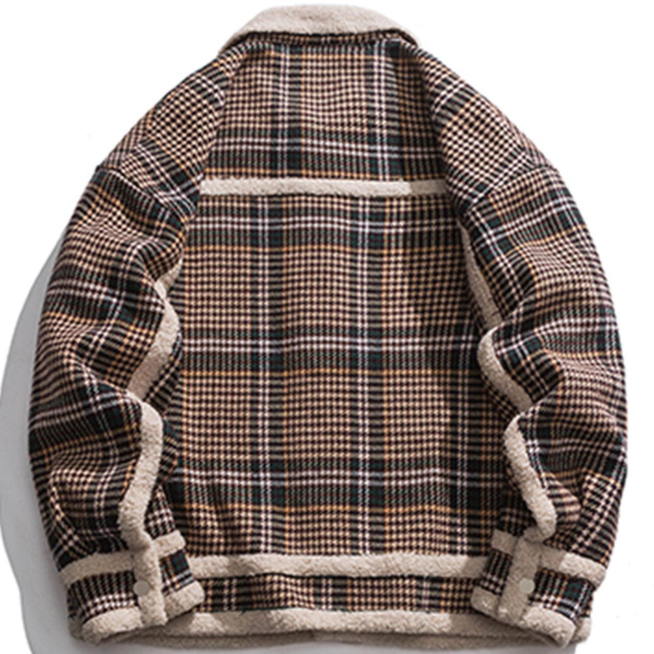 Plaid Sherpa Winter Coat