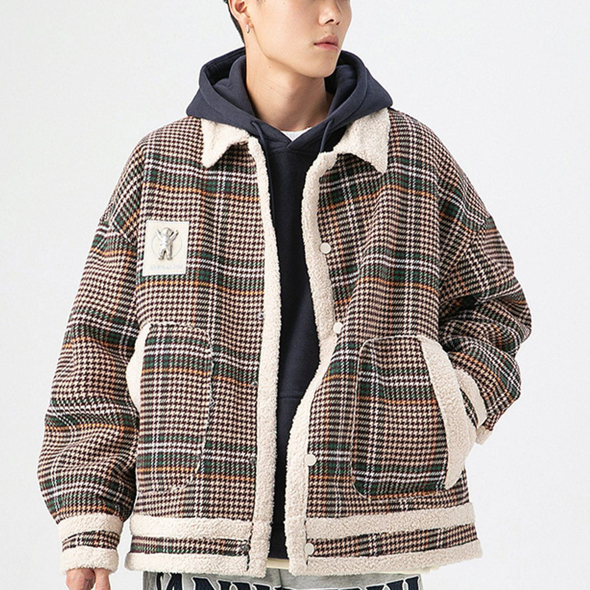 Plaid Sherpa Winter Coat