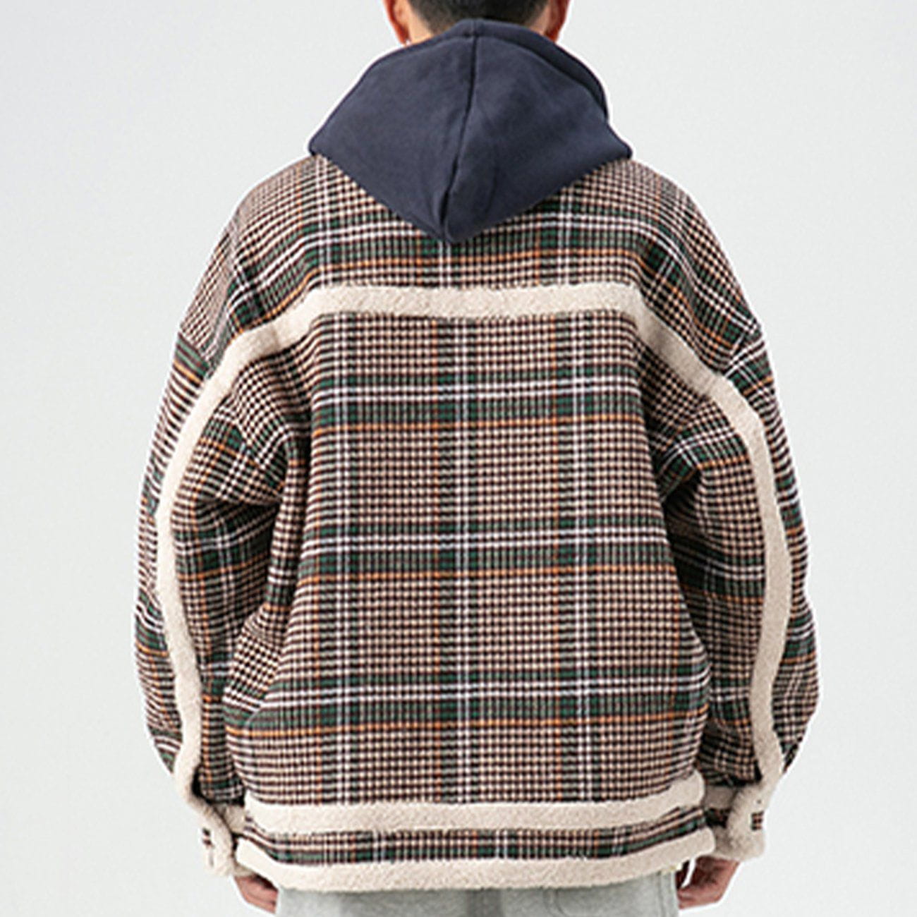 Plaid Sherpa Winter Coat