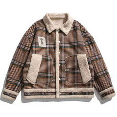 Plaid Sherpa Winter Coat