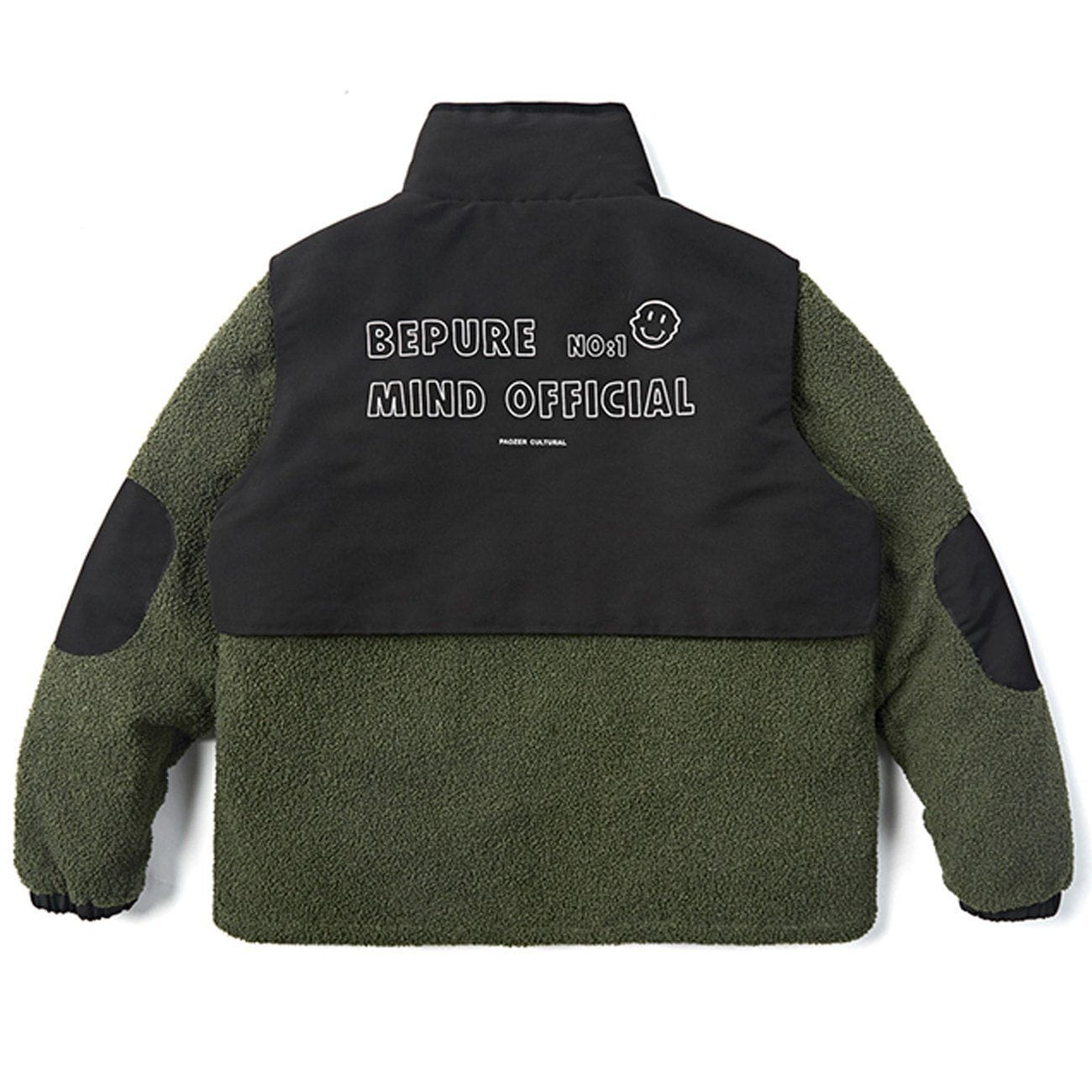 Pocket Splicing Sherpa Winter Coat