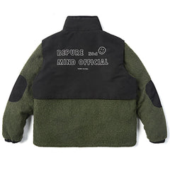 Pocket Splicing Sherpa Winter Coat