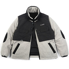 Pocket Splicing Sherpa Winter Coat
