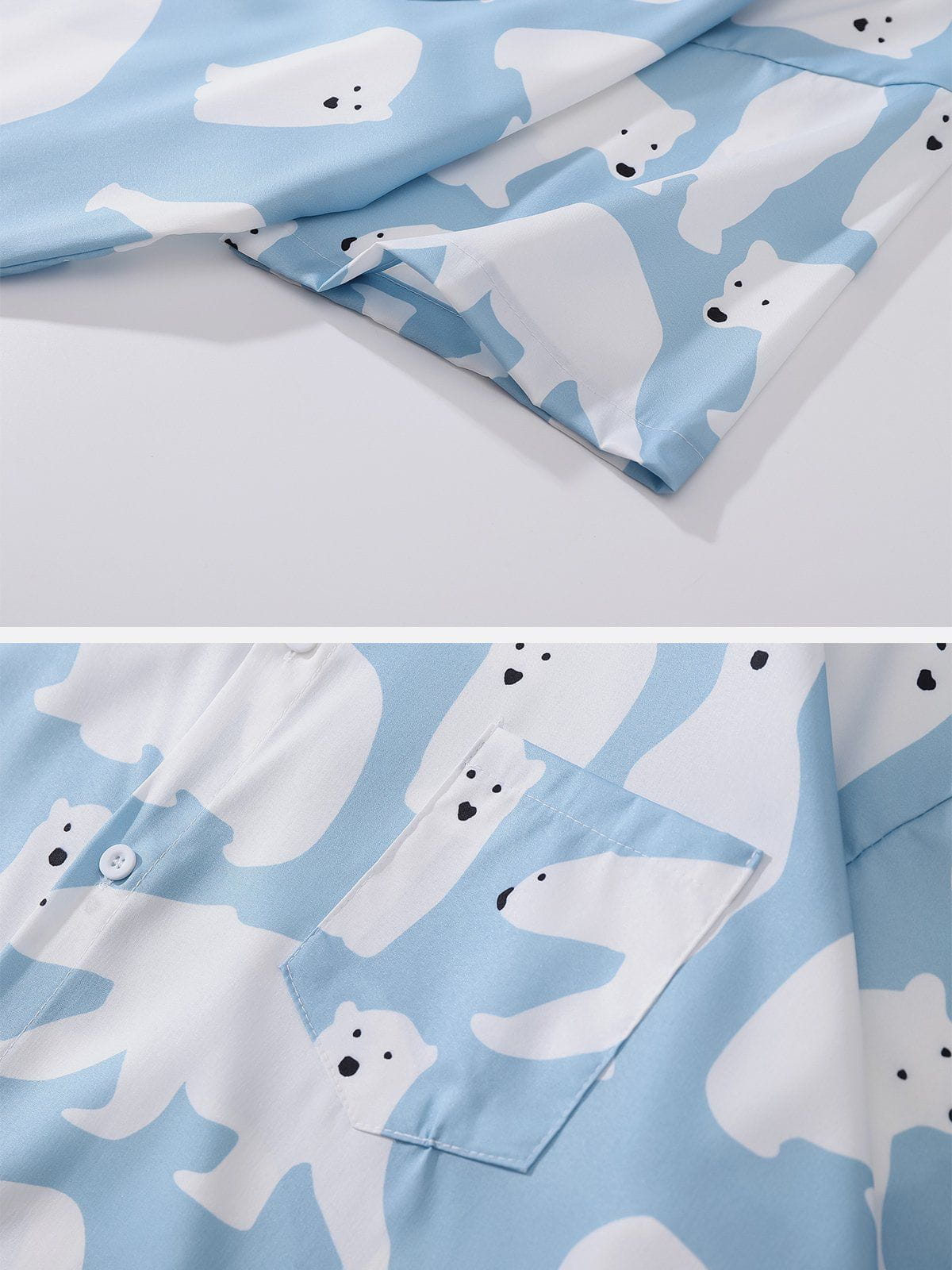 Polar Bear Print Short Sleeve Shirt