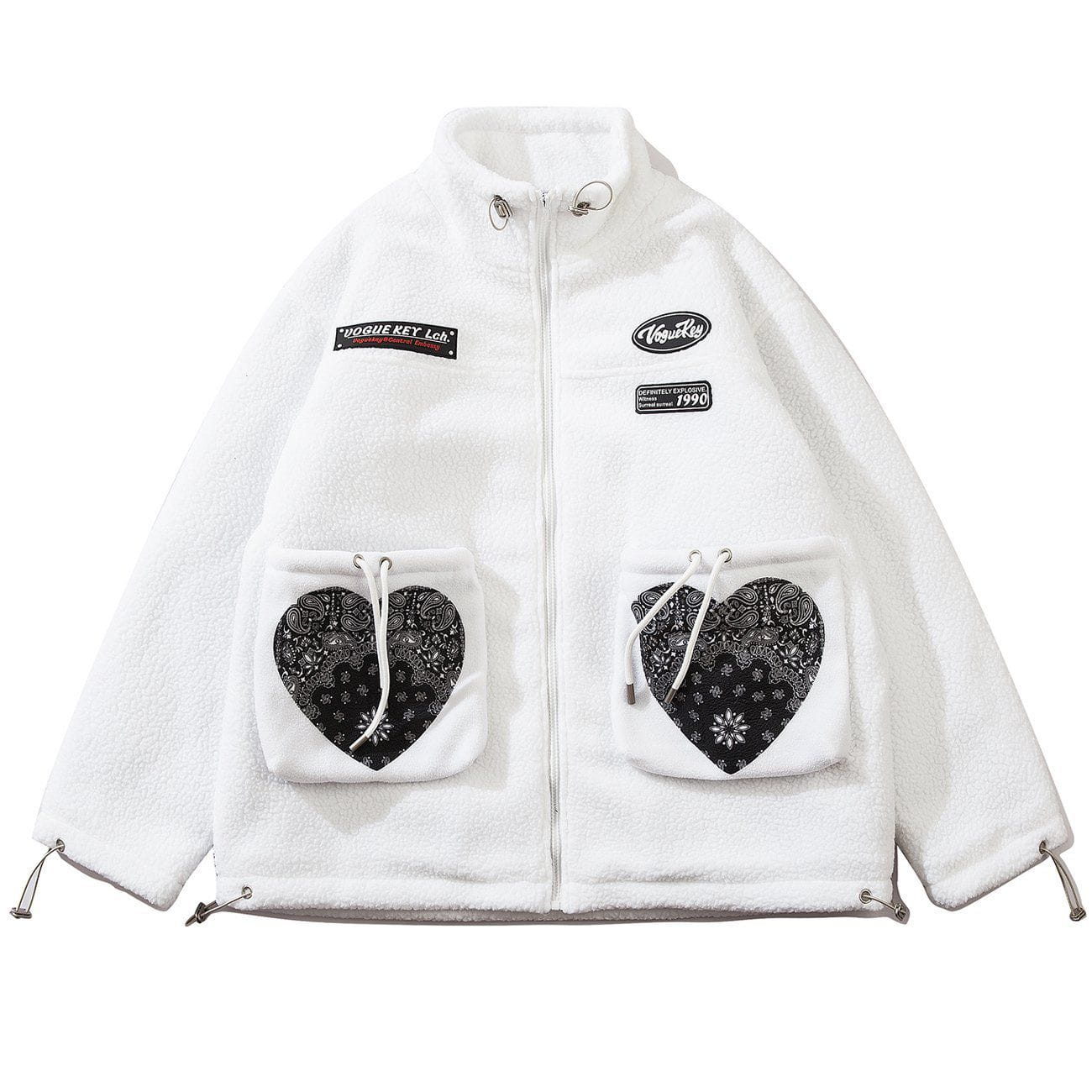 Print Pattern Sherpa Winter Coat