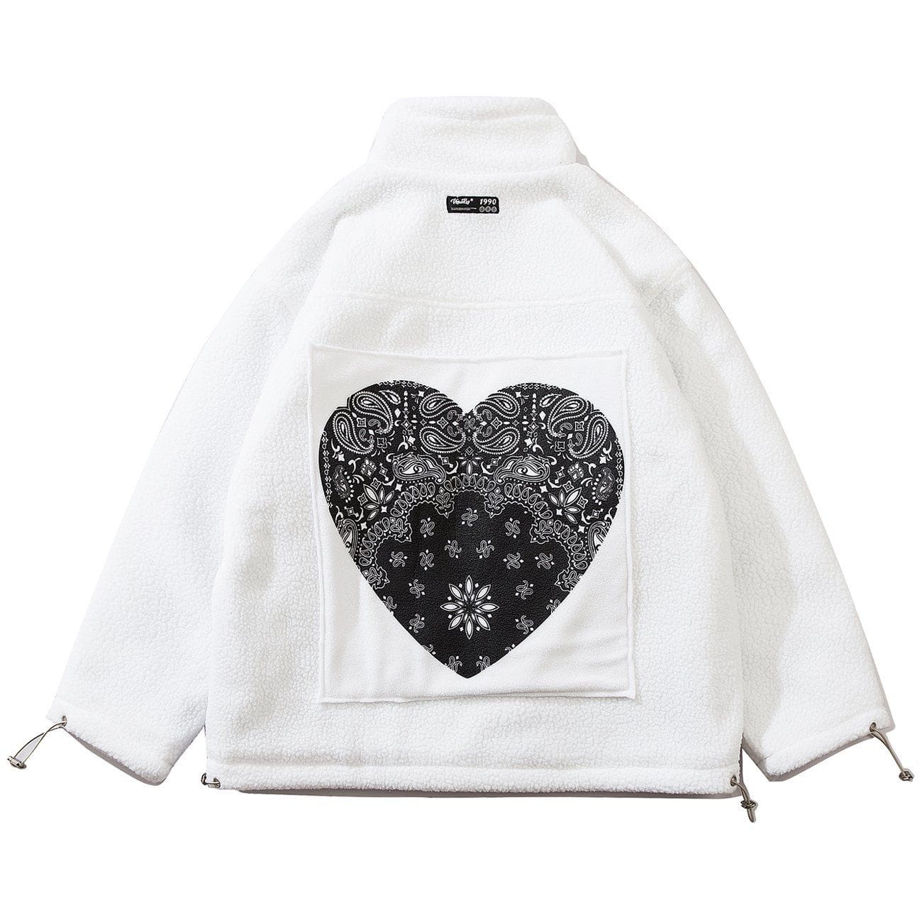 Print Pattern Sherpa Winter Coat