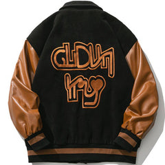 Print Stitching Winter Coat