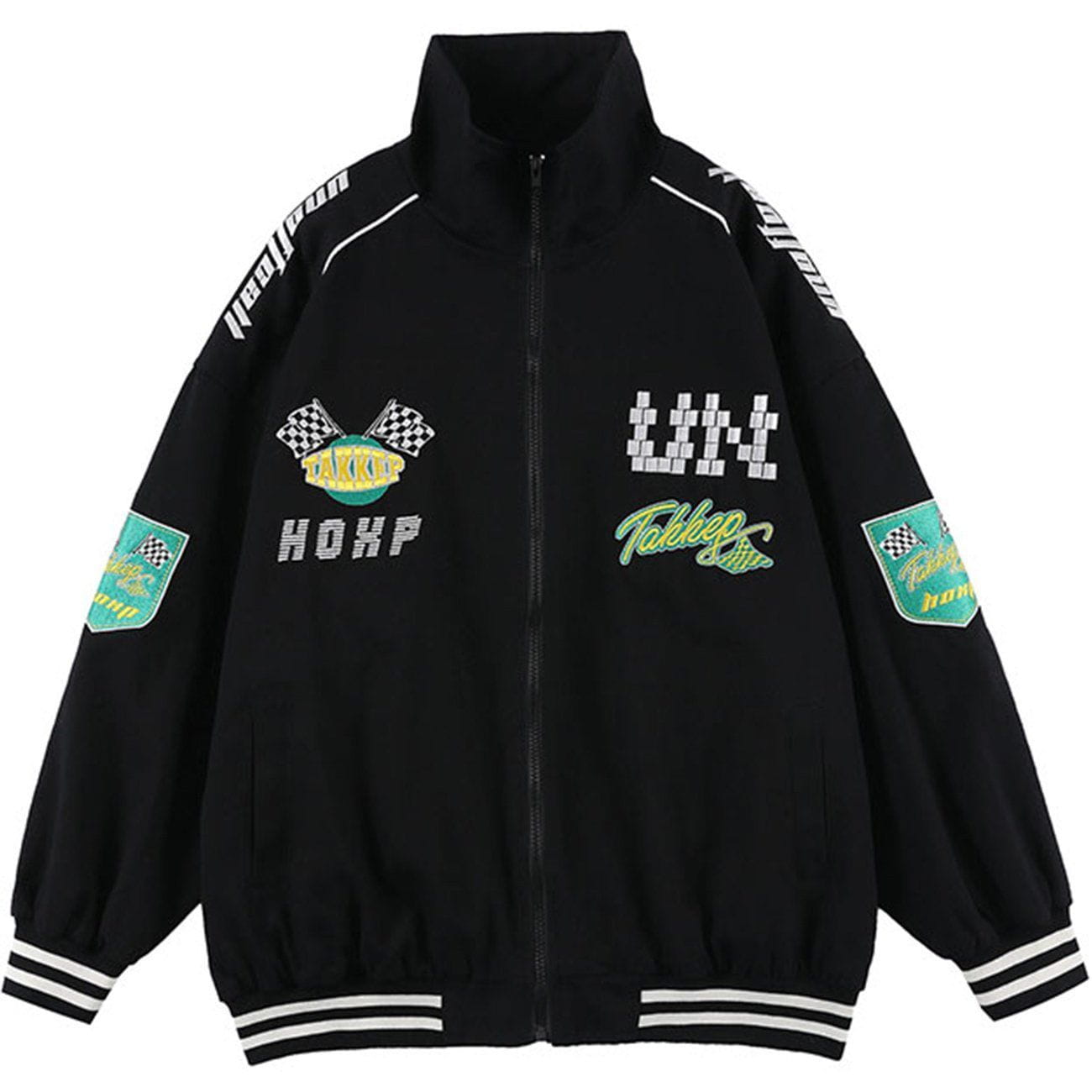 Print Stitching Winter Coat