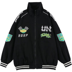 Print Stitching Winter Coat