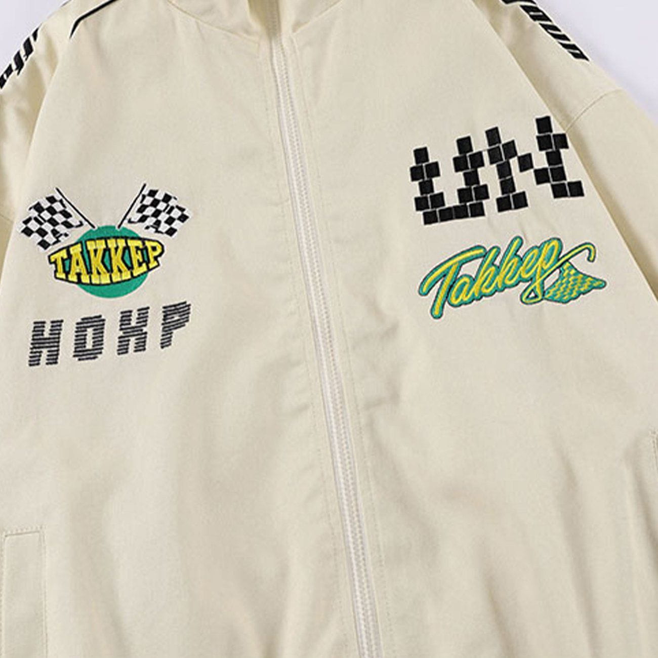 Print Stitching Winter Coat