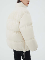 Bedruckter Wintermantel aus Wildleder