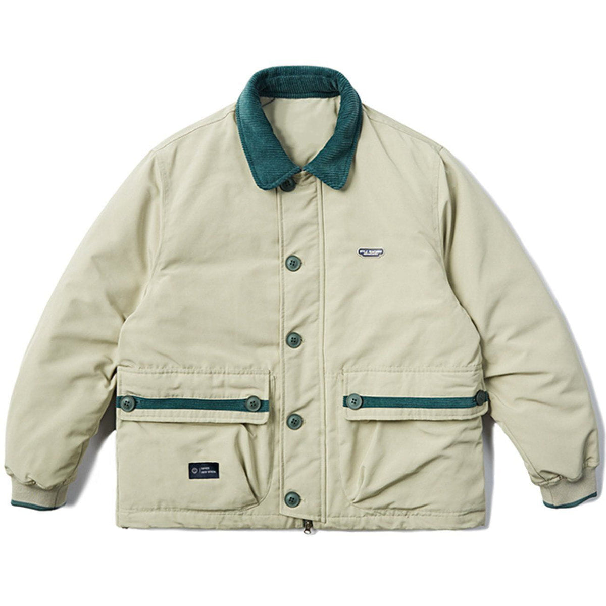 Pufferjacke mit Nähten in reinen Farben