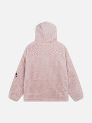 Sherpa-Mantel mit Kaninchen-Stickerei