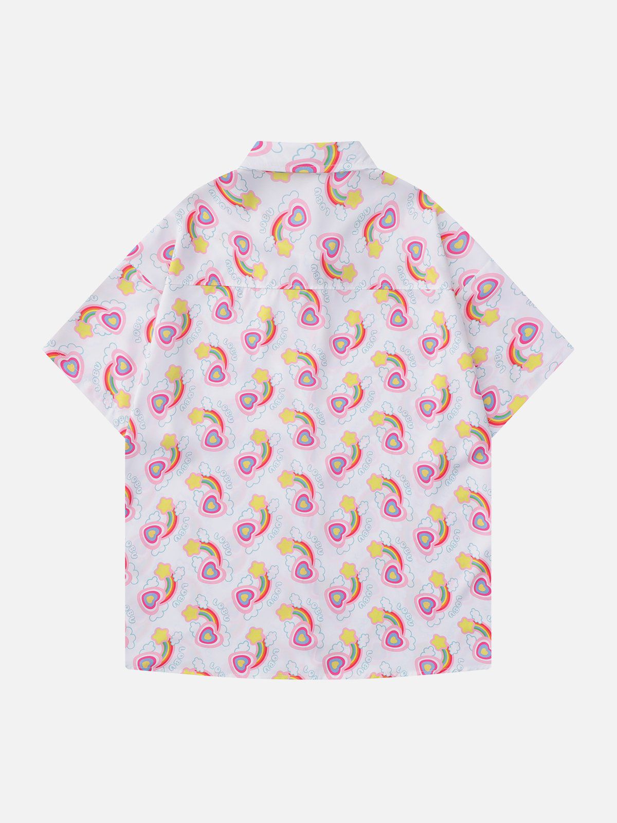 Rainbow Love Print Short Sleeve Shirts