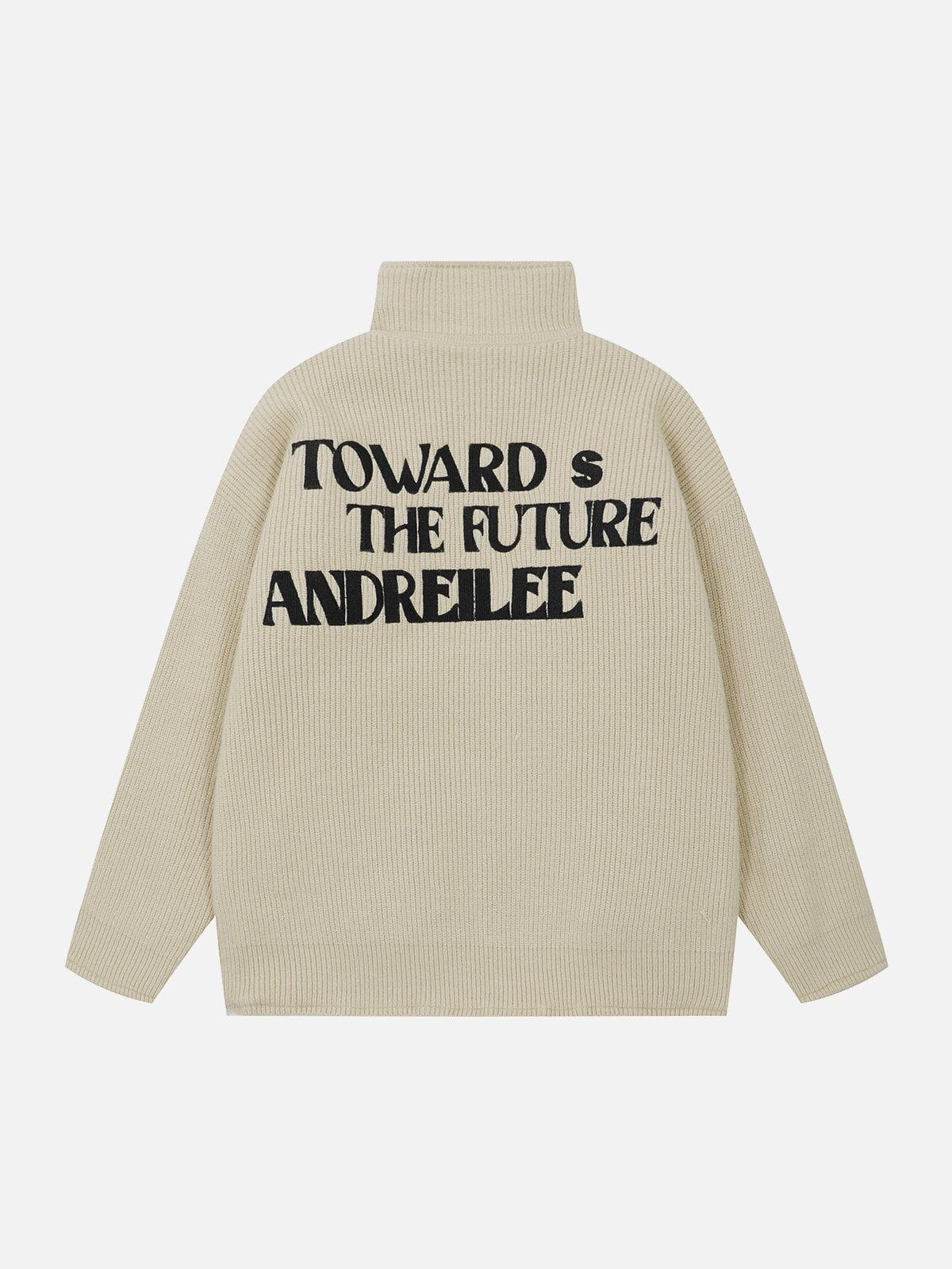 Wendbarer Strick-Wintermantel mit Stehkragen