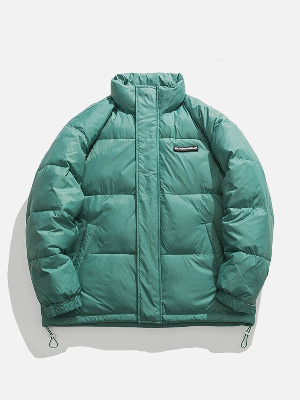 Daunenmantel mit Ringbuchstaben-Print