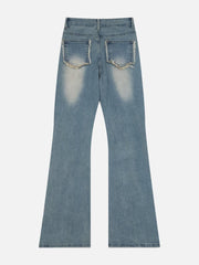 Rough Edge Flared Jeans