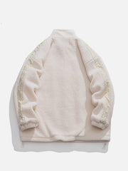 Sherpa-Mantel mit Patchwork und seitlichen Ärmeln