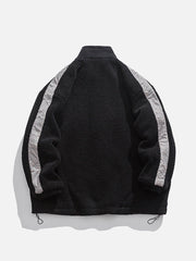 Sherpa-Mantel mit Patchwork und seitlichen Ärmeln