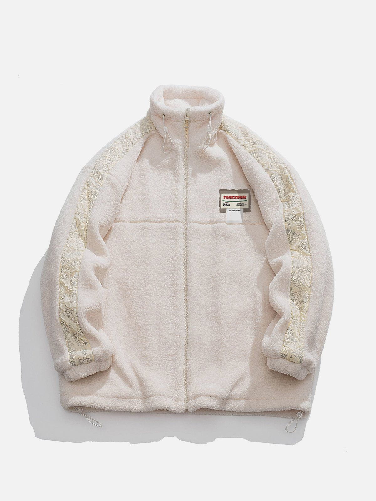 Sherpa-Mantel mit Patchwork und seitlichen Ärmeln