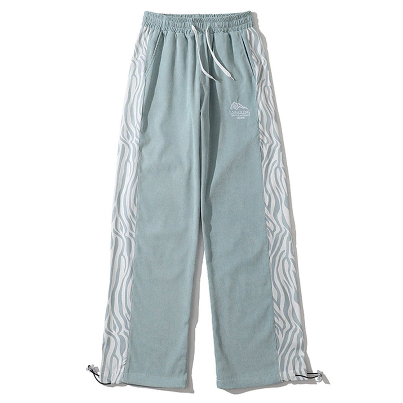 Side Zebra Pattern Paneled Sweatpants