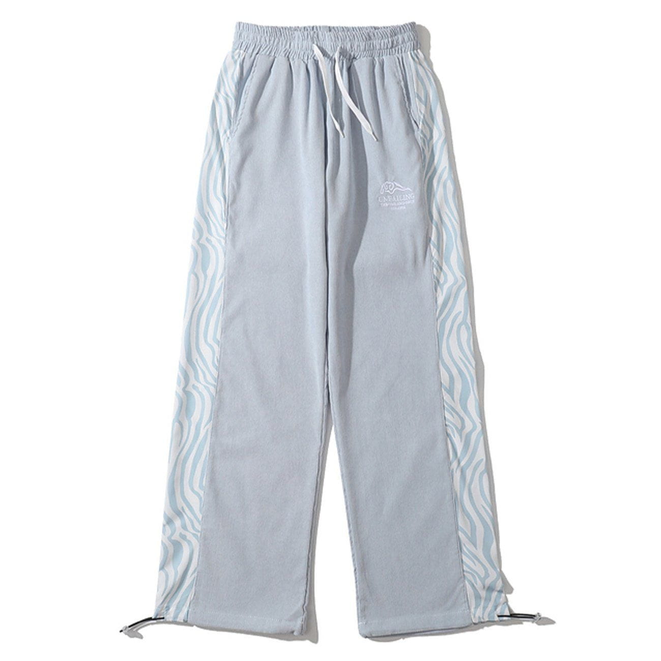 Side Zebra Pattern Paneled Sweatpants