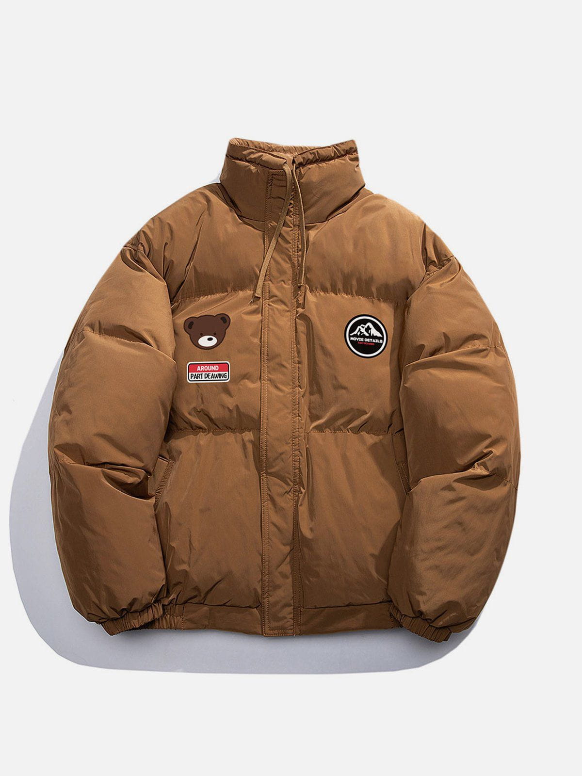 Schlichter Wintermantel mit Bären-Print