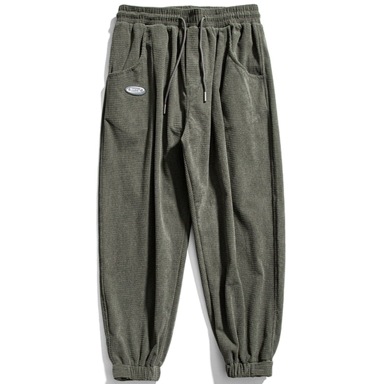 Simple Pure Color Corduroy Joggers