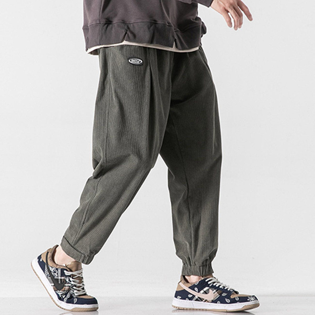 Simple Pure Color Corduroy Joggers