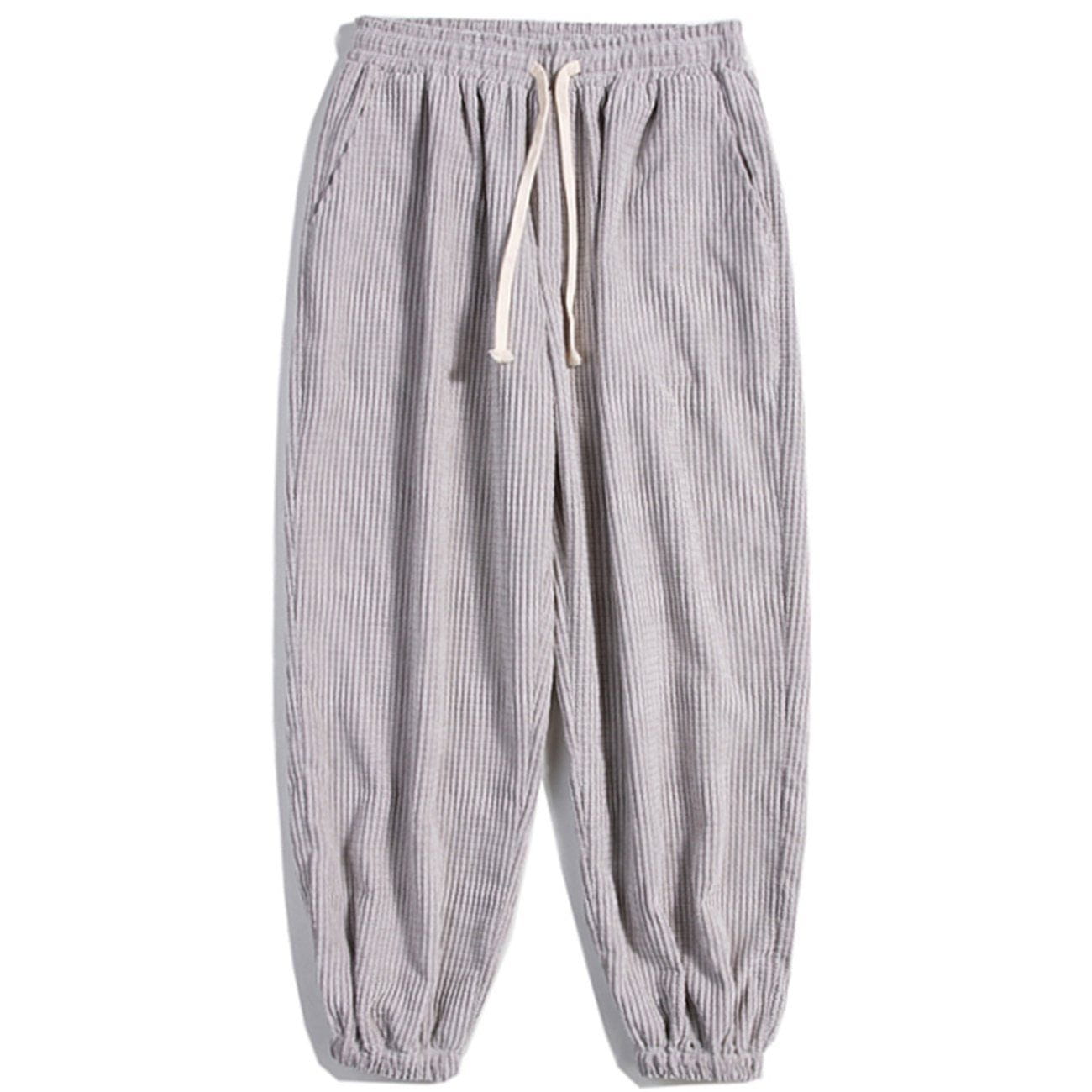 Simple Pure Color Corduroy Joggers