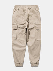 Solid Color Casual Cargo Pants