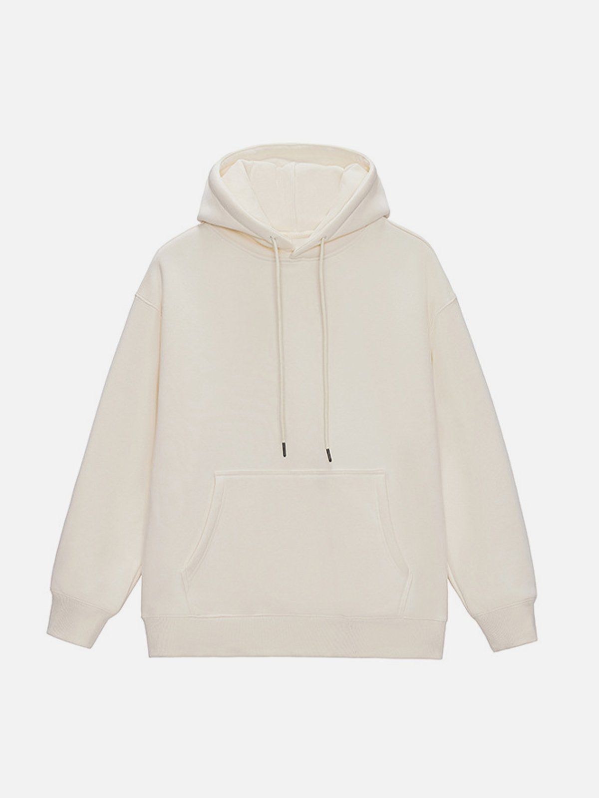 Solid Color Drawstring Hoodie