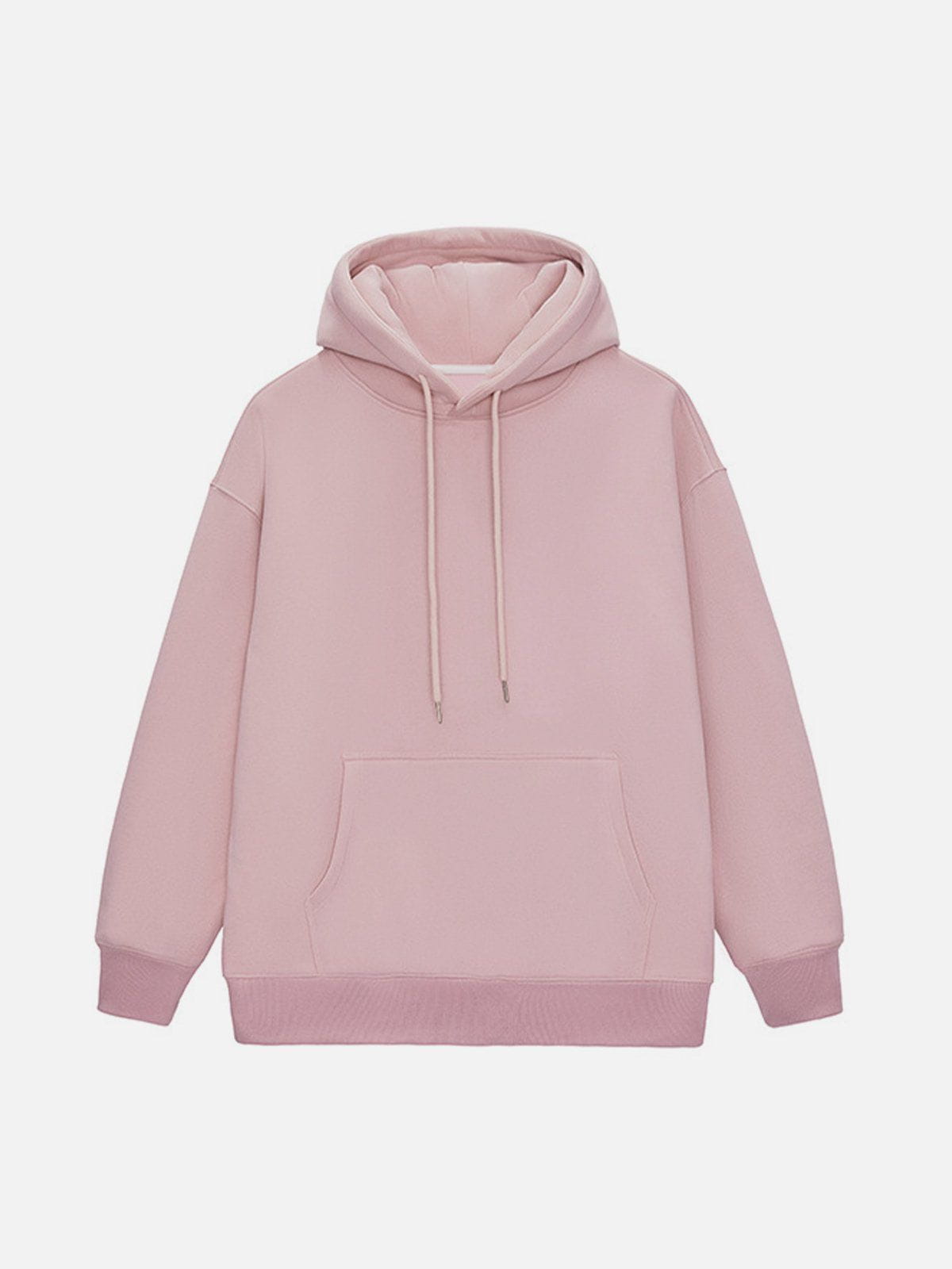 Solid Color Drawstring Hoodie