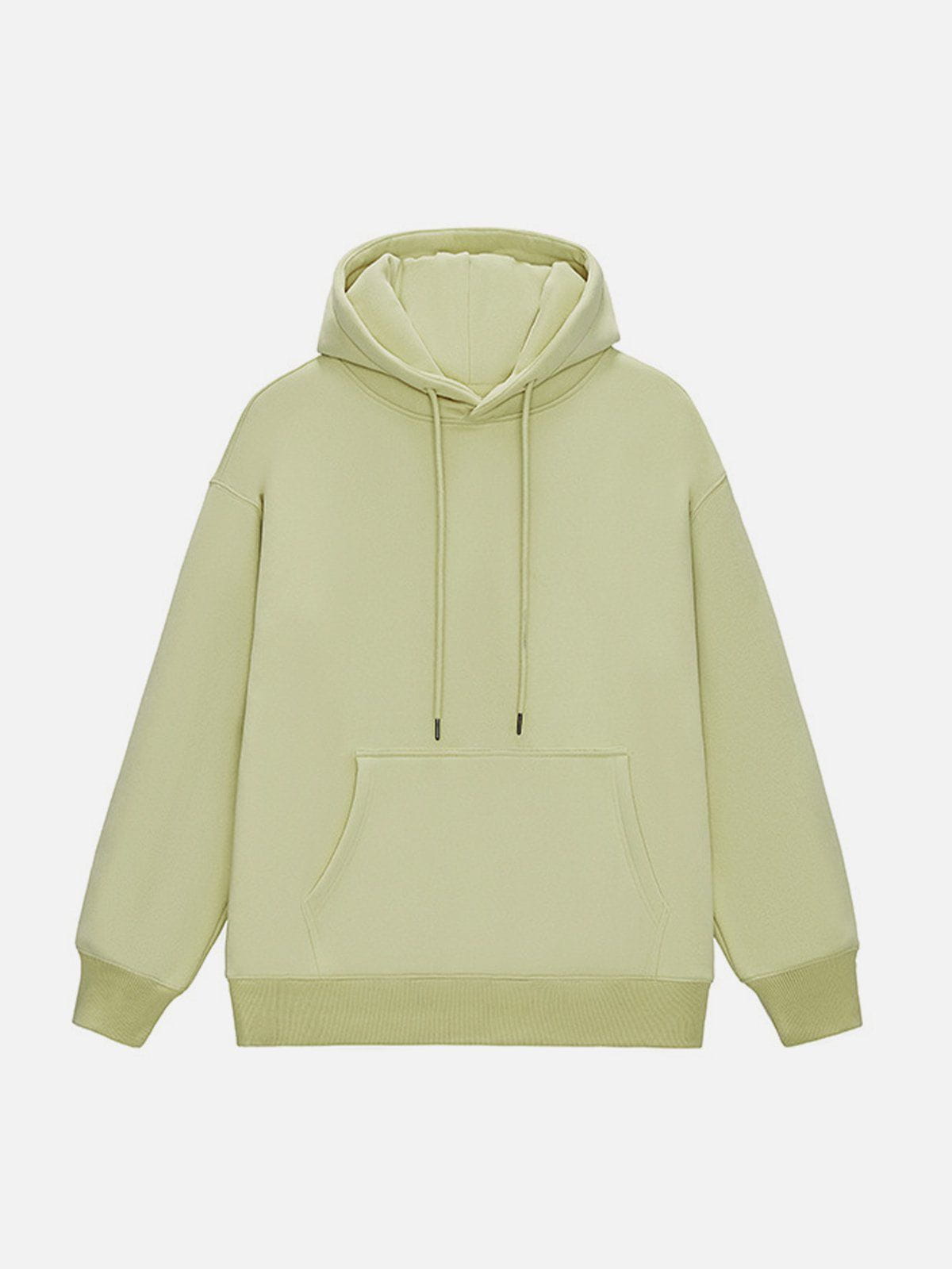 Solid Color Drawstring Hoodie