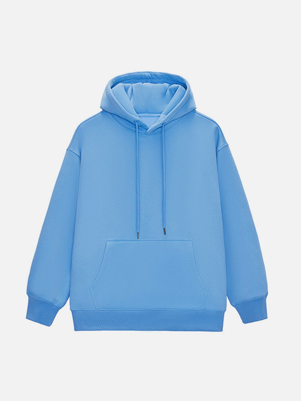 Solid Color Drawstring Hoodie