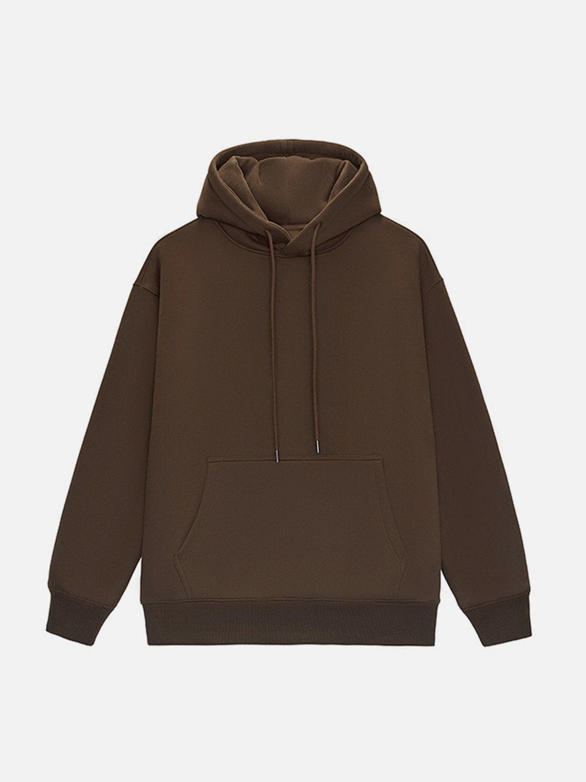 Solid Color Drawstring Hoodie