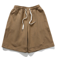 Solid Color Drawstring Shorts