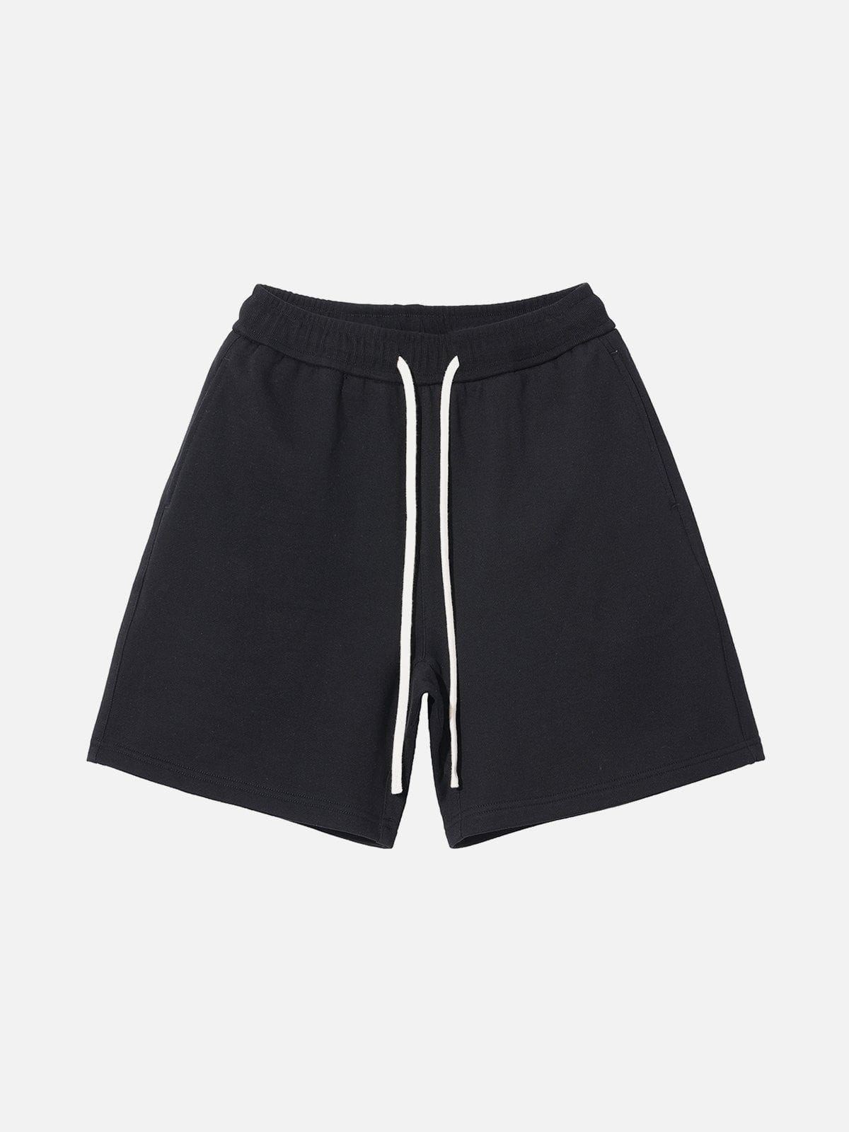 Solid Color Drawstring Shorts