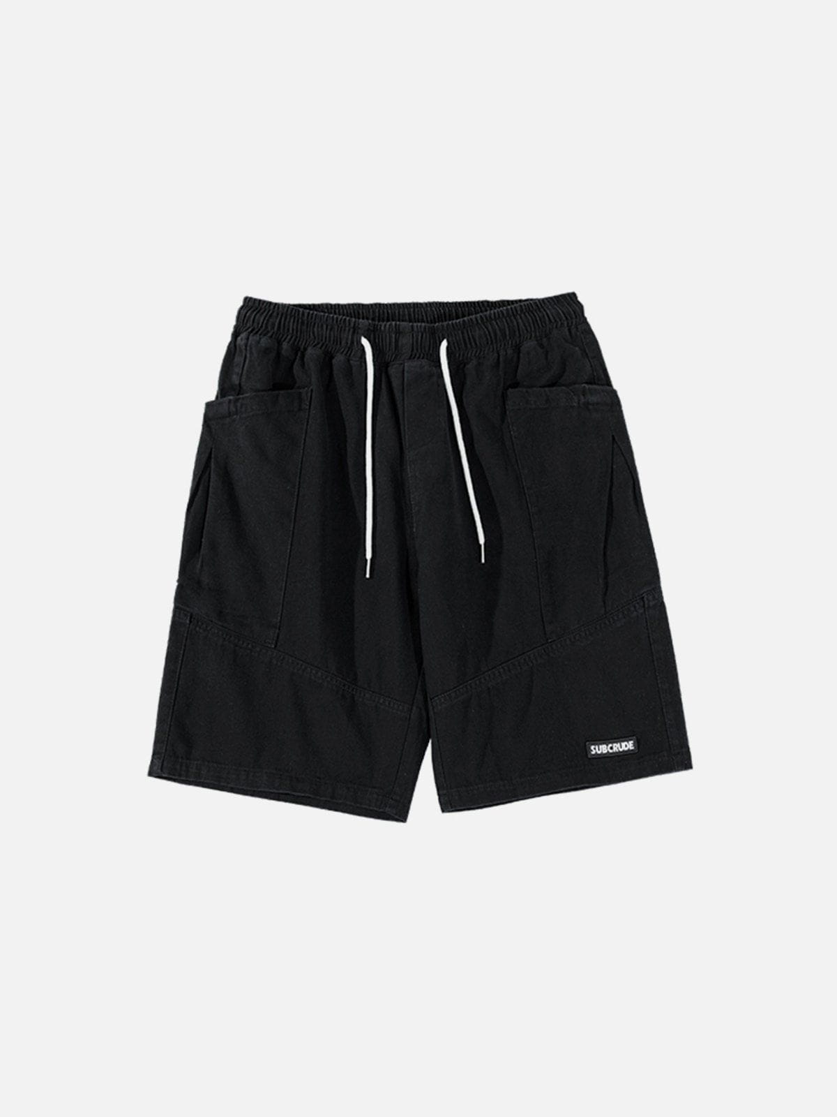 Solid Color Drawstring Shorts