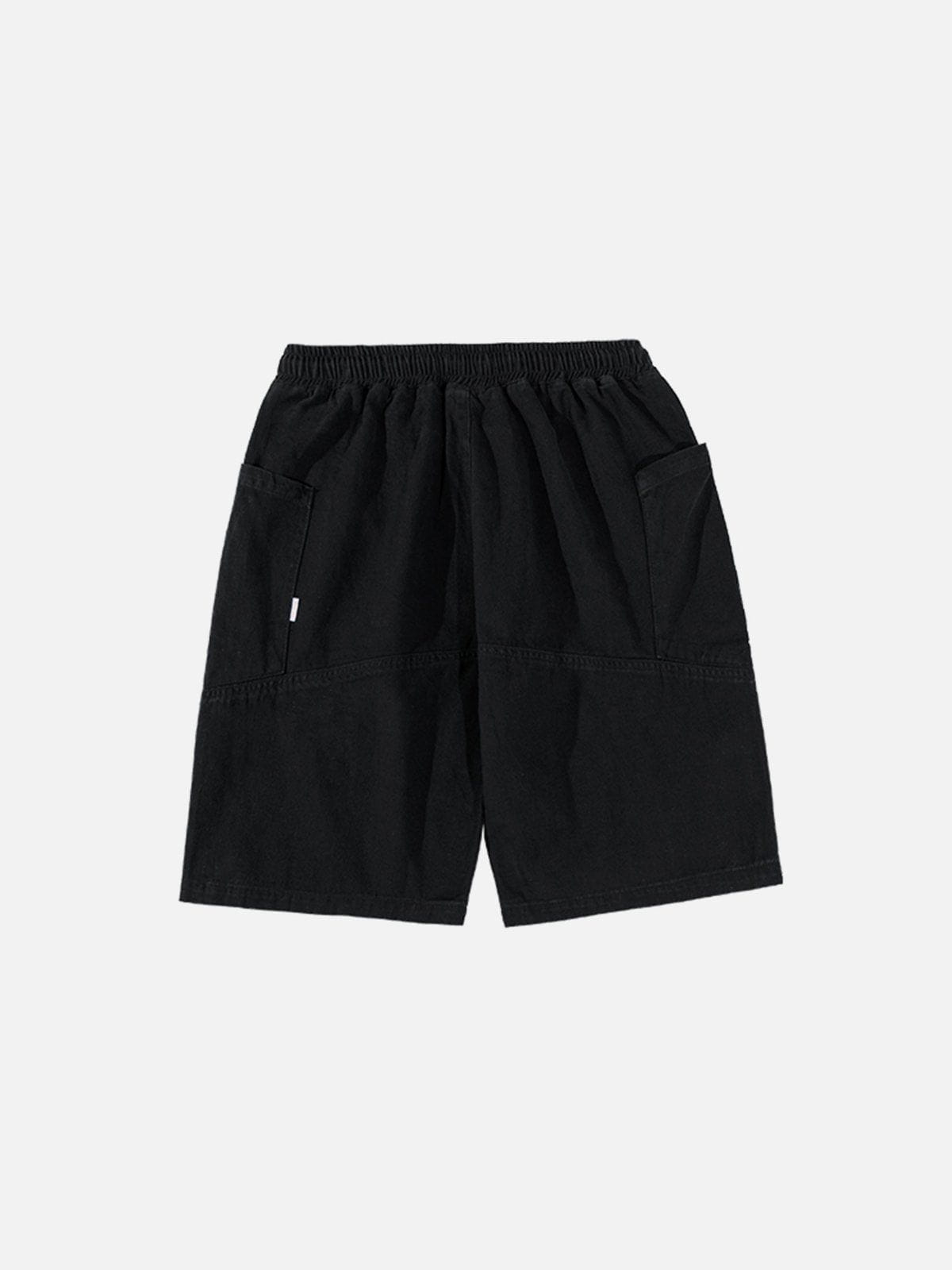 Solid Color Drawstring Shorts