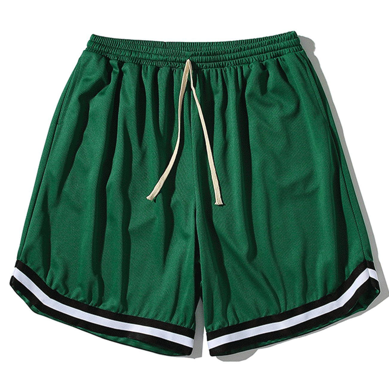 Solid Color Drawstring Shorts