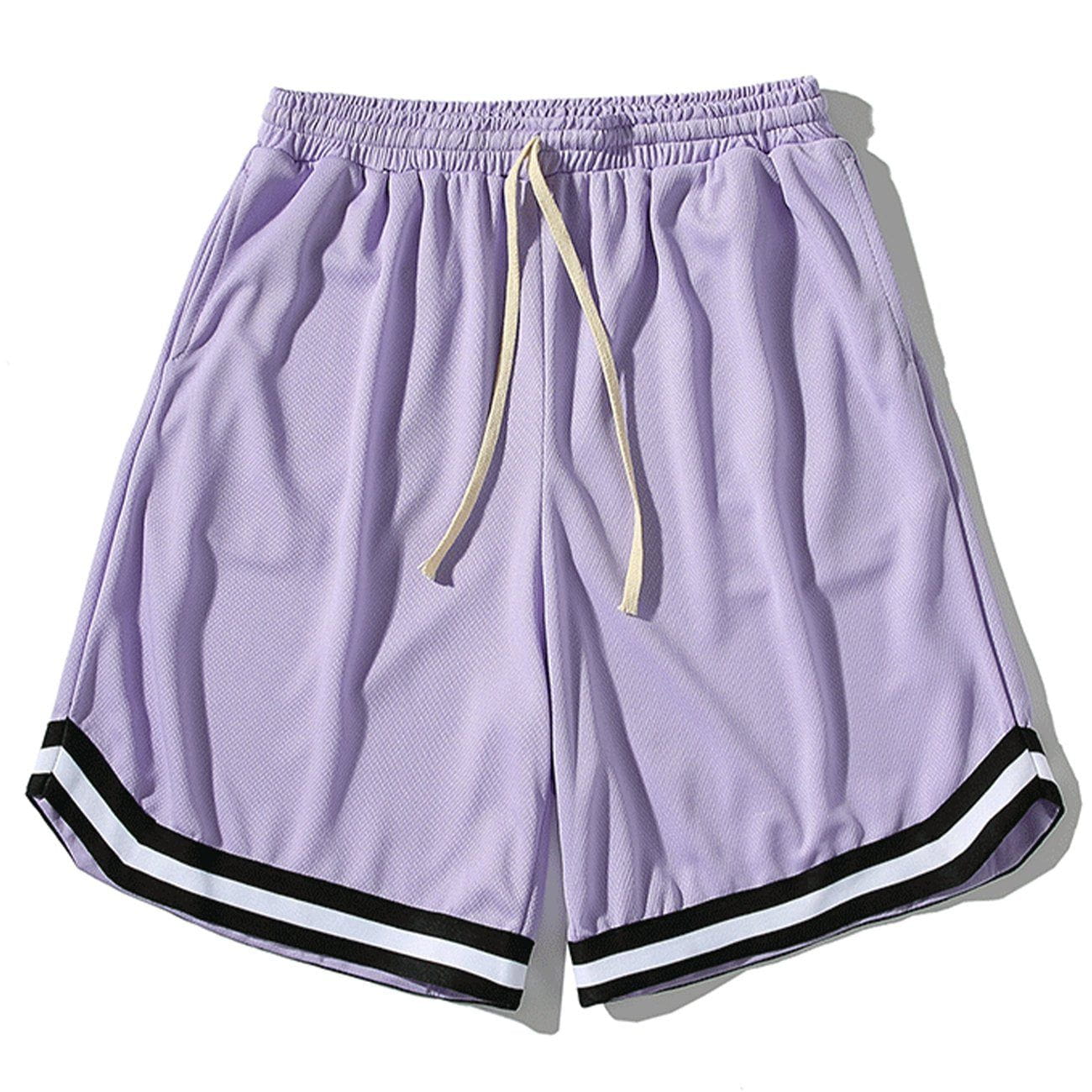 Solid Color Drawstring Shorts