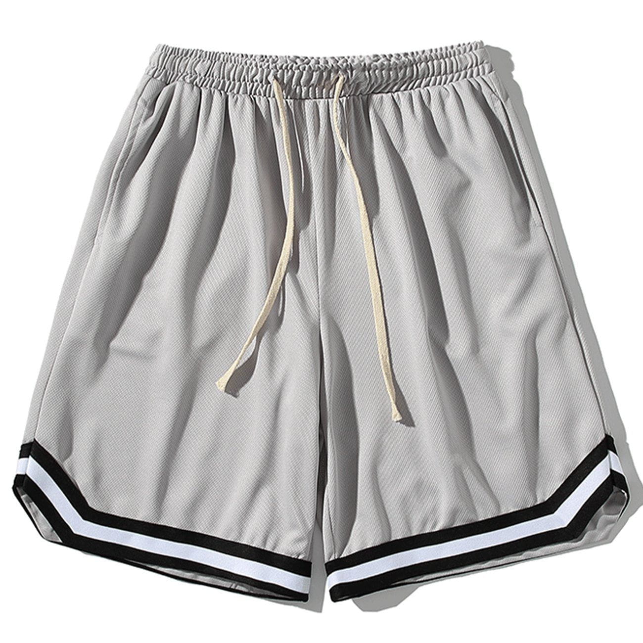 Solid Color Drawstring Shorts